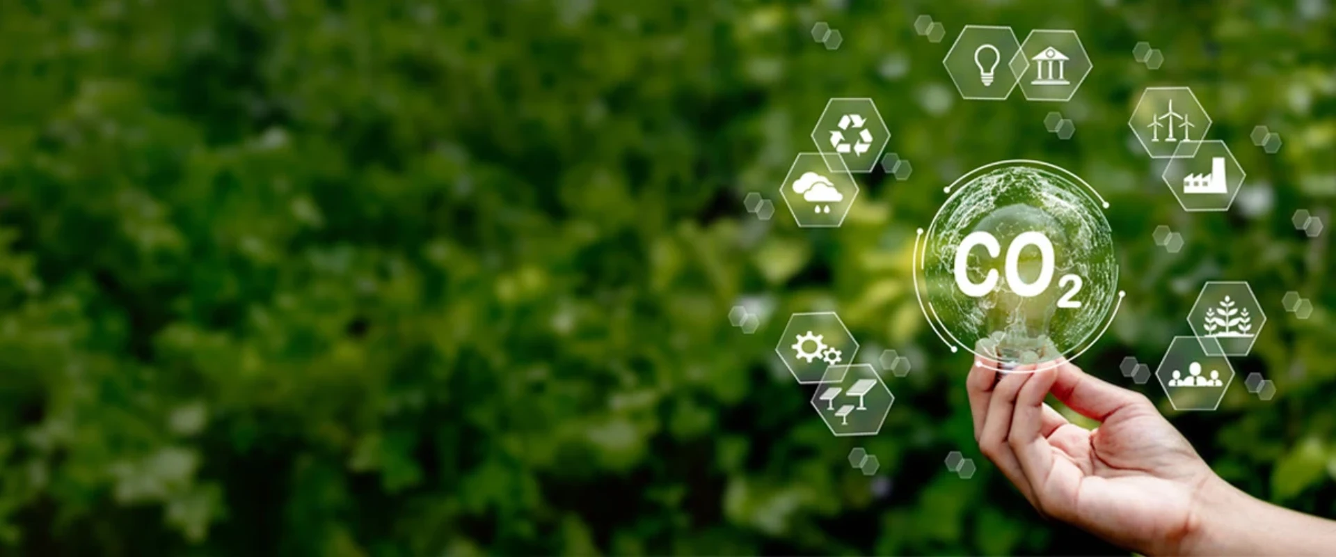 CO2 capture sustainability icons